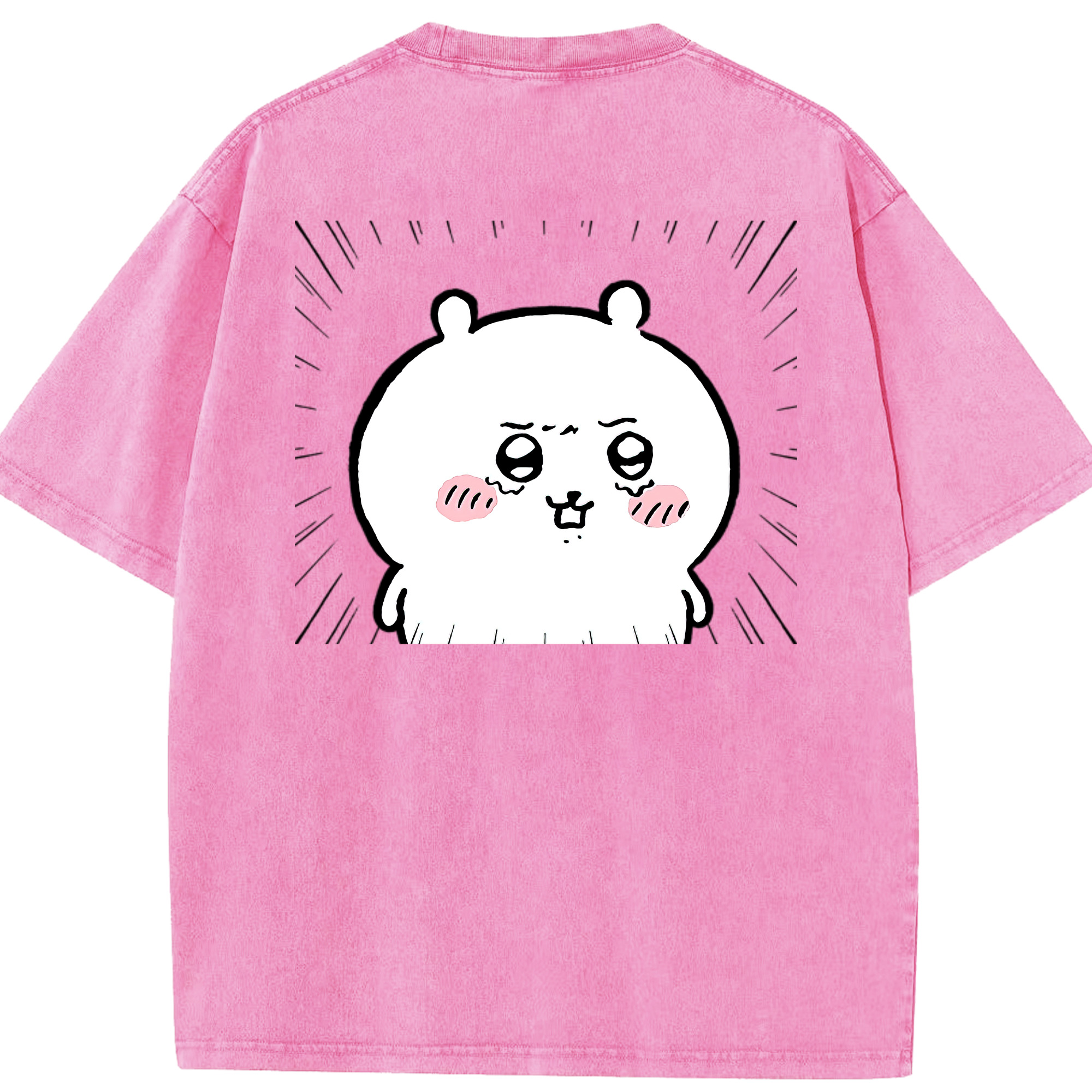 （画像用） ちいかわ ちいかわ Chii-kawa chiikawa 綿100% ヴィンテージ風 半袖Tシャツ（背面プリント）
